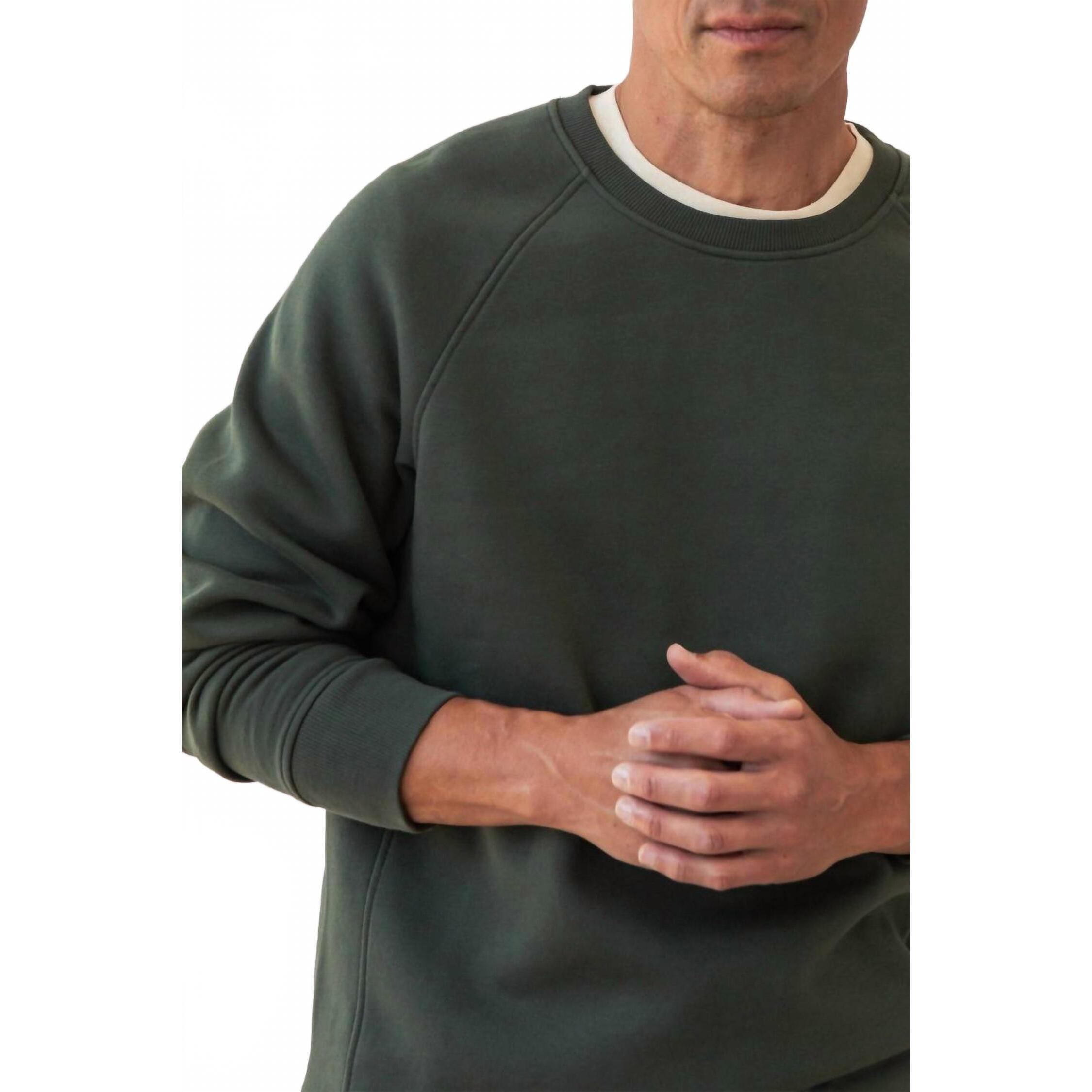 New Bridge & Burn Lincoln Crew Sweatshirt In Forest Night — image 5 of 7